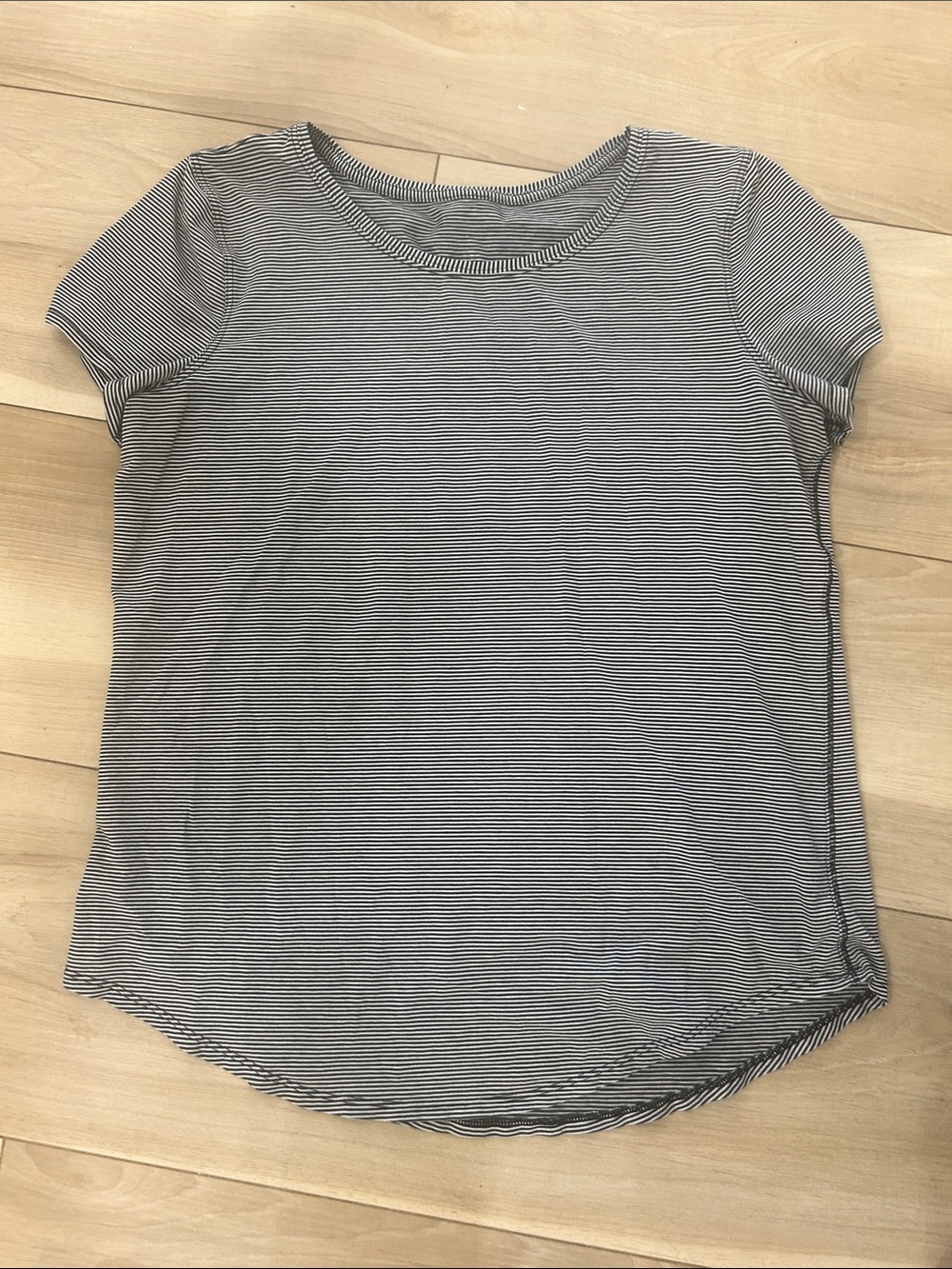 lululemon athletica Black & White Micro-Striped Short Sleeve Tee